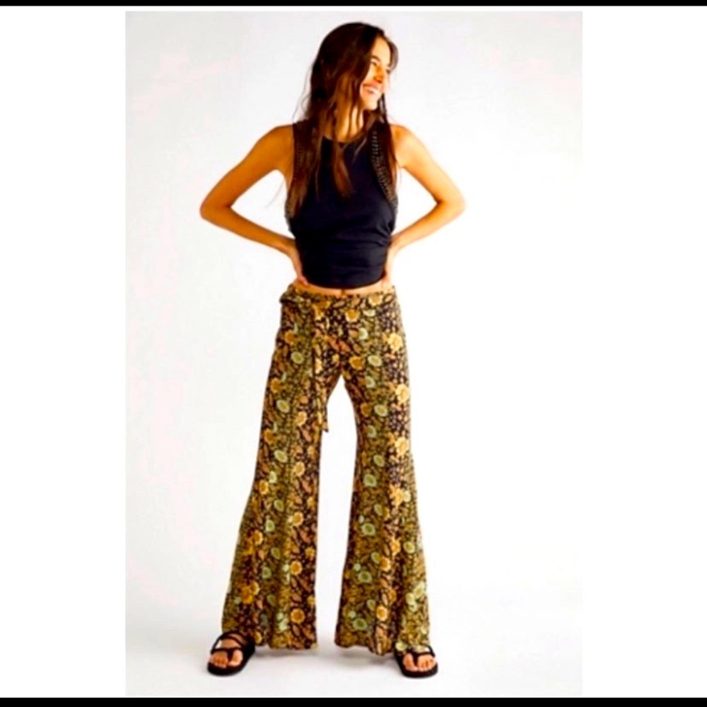 Bali Sultry Boho Flare Pants NWT
